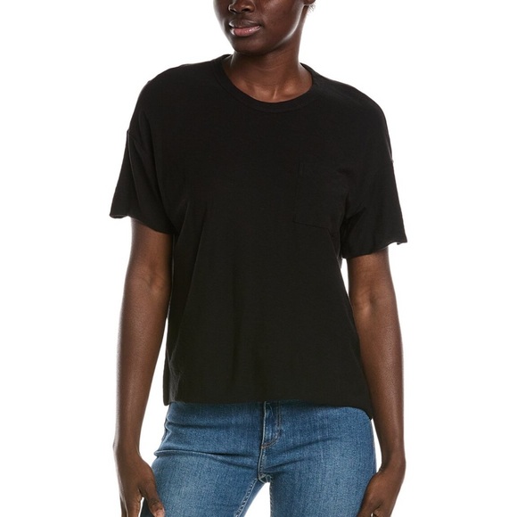James Perse Boxy crew T-shirt black size 3 Large - Picture 3 of 8